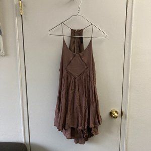 Brown/taupe boho swing dress